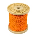 Decorative braided textile electric cable 2X0.75 orange