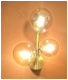 Aplique de parede com esferas de vidro "CATY" - 3 x G9