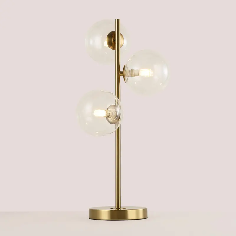 Lámpara de mesa con esferas de cristal "COMI" - 3 x G9