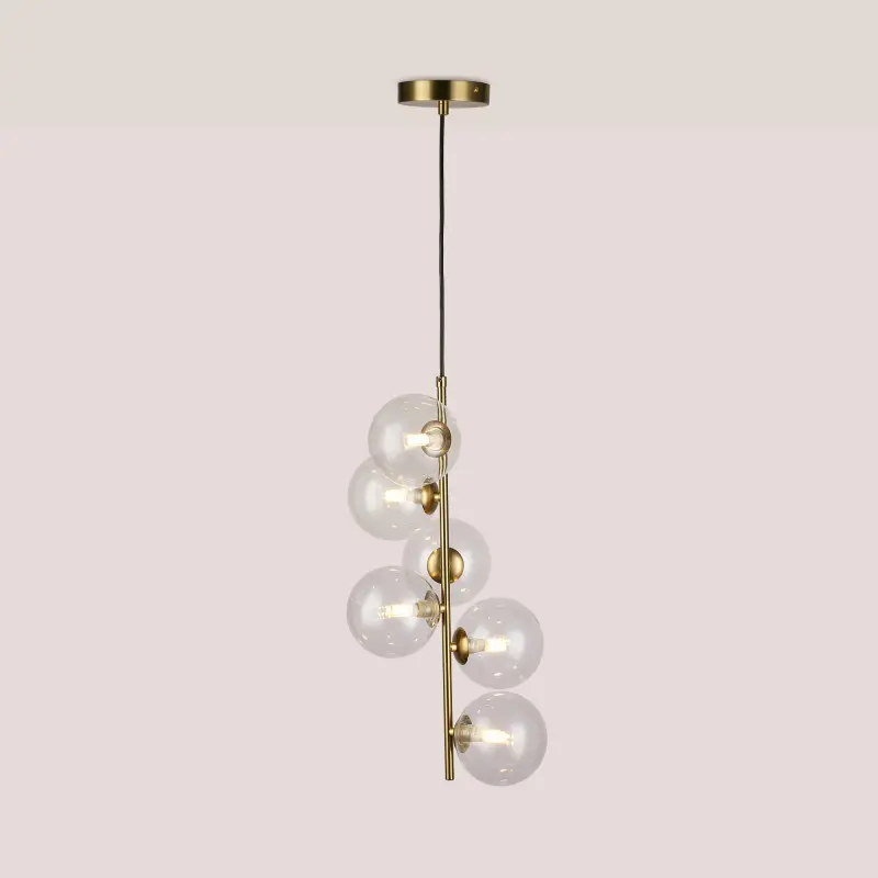 Pendant lamp with crystal spheres "ROMEE" - 6 x G9