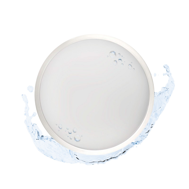 Plafón LED con sensor de mov. estanco + emergencia - 3CCT - Potencia ajustable 12W-16W - Ø30cm - IP65 