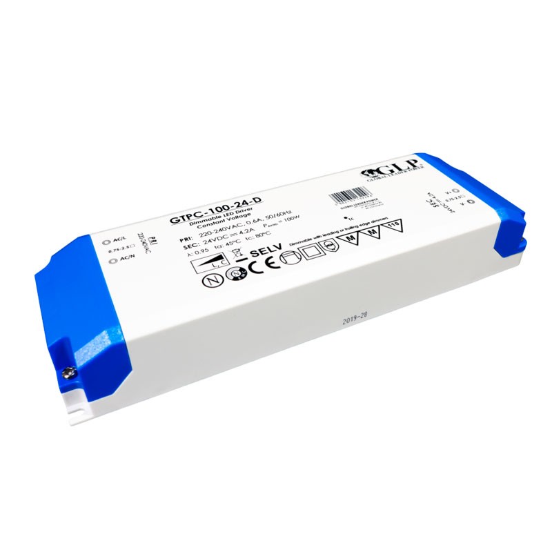 Fonte de alimentação de tensão constante regulável Triac LED 100W 24V