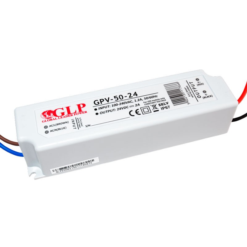 Fuente de alimentación estanca 24V DC - 50W  - IP67 - GLP
