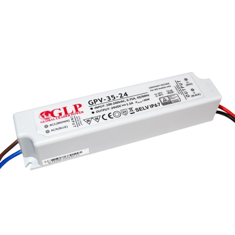 Fuente de alimentación estanca 24V DC - 35W  - IP67 - GLP