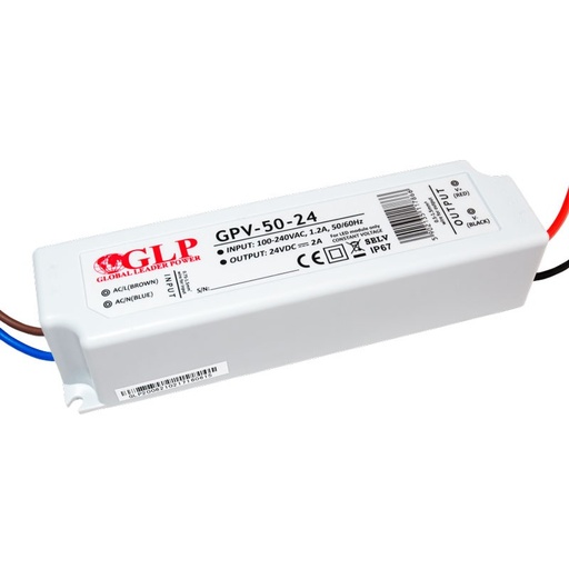 [GPV-50-24] Fuente de alimentación estanca 24V DC - 50W  - IP67 - GLP