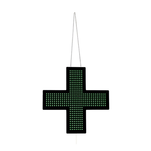 [CZ6060-VE] Cruz de farmacia LED monocolor verde - 60x60cm - Una cara - IP20