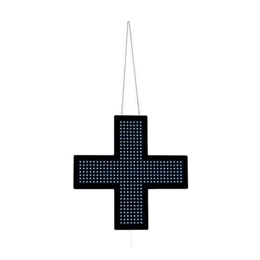 [CZ6060-AZ] Cruz de veterinaria LED monocolor azul - 60x60cm - Una cara - IP20