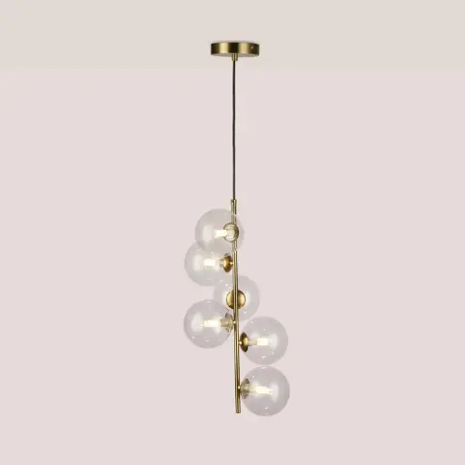Lámpara colgante con esferas de cristal "ROMEE" - 6 x G9
