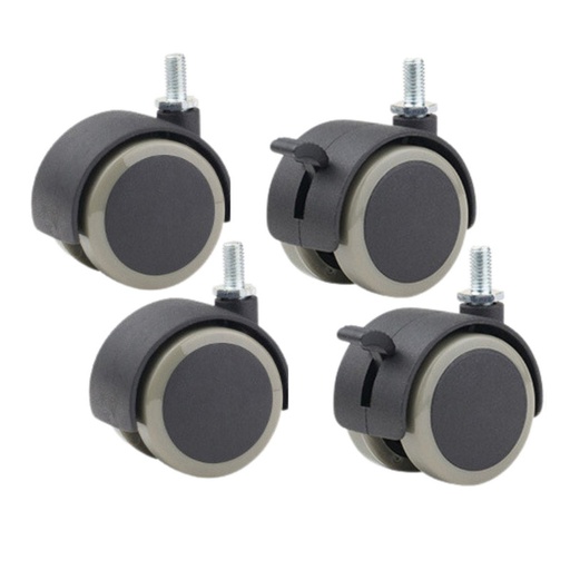 [KITRUEDAS-50MM] Kit of 4 Wheels 50mm for Advertising Display - SKU: DLS32 / DLS43 / DLS55