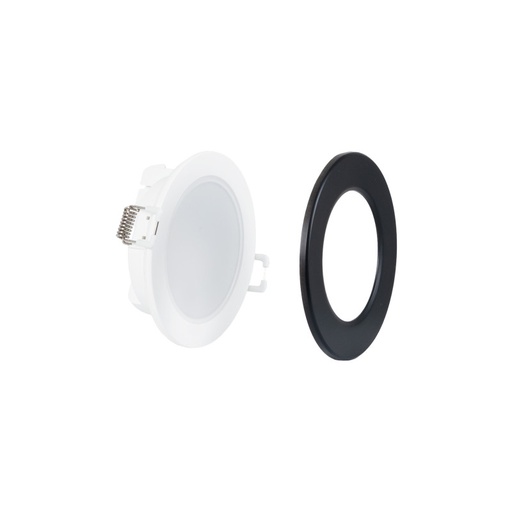 [KBD25-5W-TRIAC-6K-SIL] Kit Downlight LED exterior 5W - IP65 -  6500K + Aro intercambiable - TRIAC regulable - Corte Ø68mm (copia)