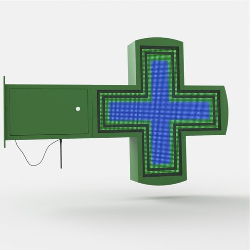 [DP8] Cruz de farmacia LED XL RGB multicolor programable P8 - Exterior
